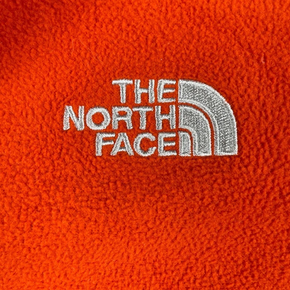 The North Face Fleece Jacket Mens S Orange Full Zip Lightweight Mock Neck